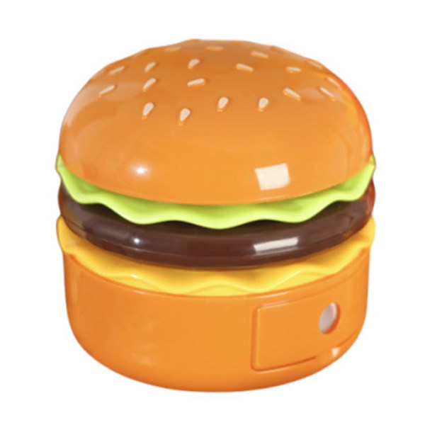 Hamburgare Bordslampa med Pennvässare Kreativ Form Flexibel Slangdesign 2-i-1 Multifunktionell Sänglampa