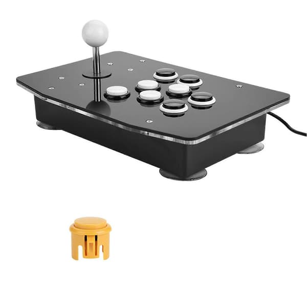 Nullforsinkelse Joystick USB-grensesnitt Spill Metallhåndtak Arkadespillkontroller for Datamaskin