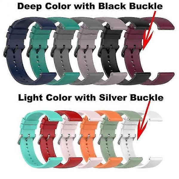 Silikoninen kellon ranneke Huami Amazfit Gts 2 Mini -rannekkeelle Älykellon ranneke Urheiluranneke Xiaomi Amazfit Gts 2 Mini -rannekkeelle blue  black1023