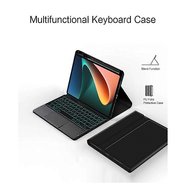 För Pad 6 Pro 11 Tum Ställ Fodral Bluetooth Tangentbord Tablet Magnetiskt Fodral med Tangentbord