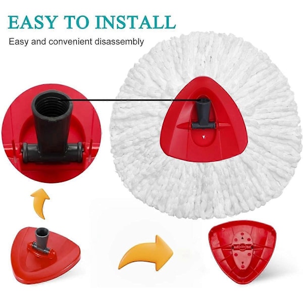 Vaihtopäät EasyWring 1-Tank Spin System -moppiin, mikrokuitumoppipäät keittiöön ja kotiin