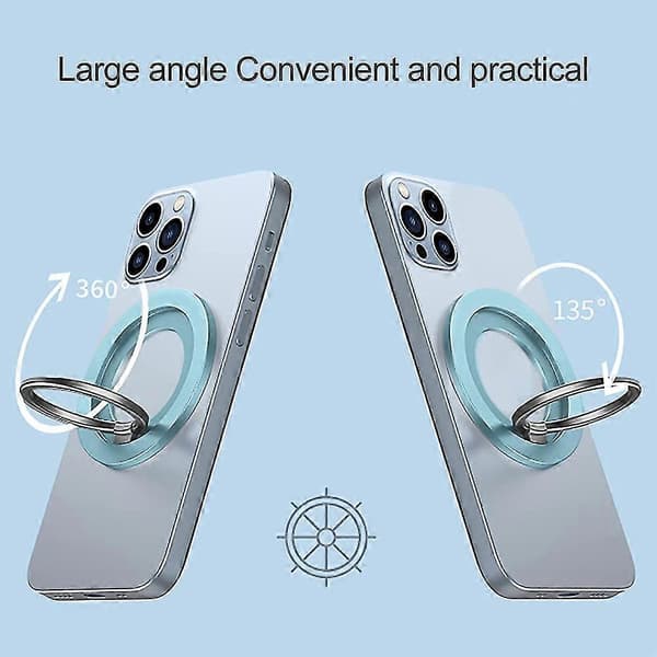 Magnetisk Mobiltelefon Ringholder - Magnetisk Ringholder, Magnet Ring Grip blue