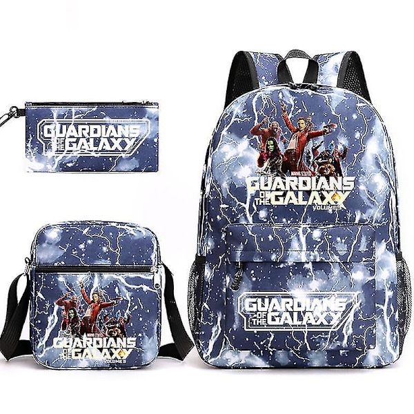 Guardians Of The Galaxy 3-pack Ryggsäckar Cartoon Barn Pojkar Flickor Skolväska Lättvikts Studenter Vattentät Kapacitet Mochilas style 4