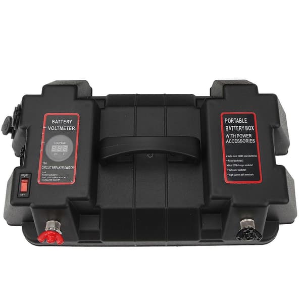Trollingmotor Batterilåda Smart 12V Båt Marin Batteri Power Center för Husbil Van SUV ATV Camping Lastbil Bil