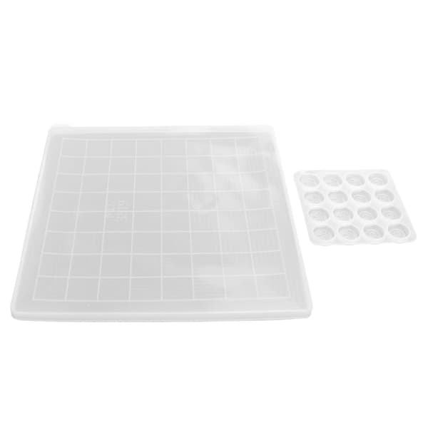 2 stk. Skakforme Transparent DIY Epoxy Resin Drop Lim Silikone Støbe Skakbræt Sæt