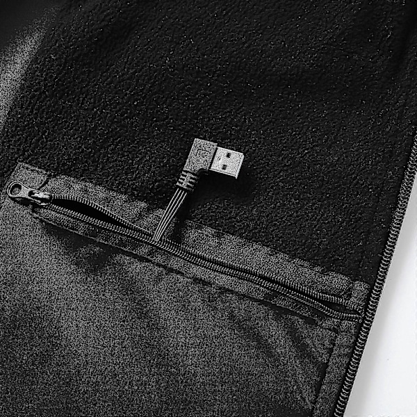 Uppvärmd fleeceväst för män, 13 värmezoner 2XL