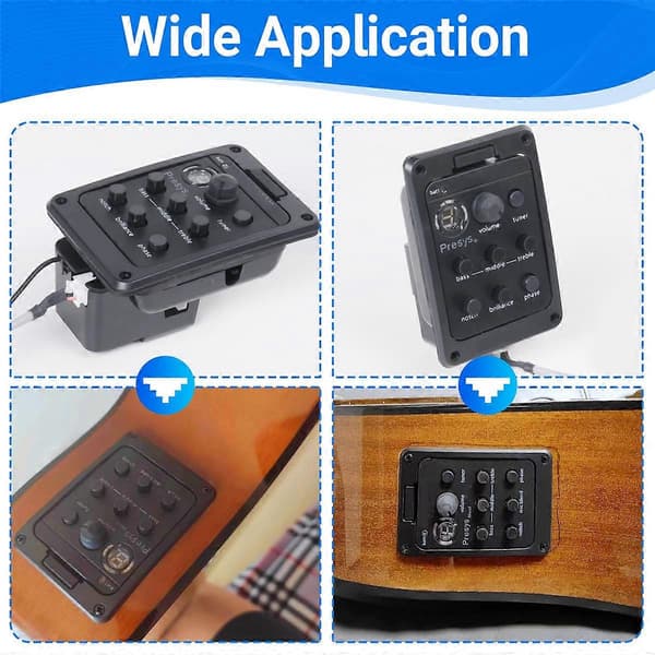 Gitarr Pickup Eq Elektrisk Låda Ljudhåls Equalizer Gitarrstämmare Mix Gitarr Gitarrtillbehör Folk Pickup 301 Pickup