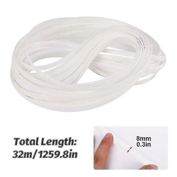 32m Patio Møbel Reparation Højstyrke Plast Rattan Vikle Kit Flad Bærbar Ny Beige