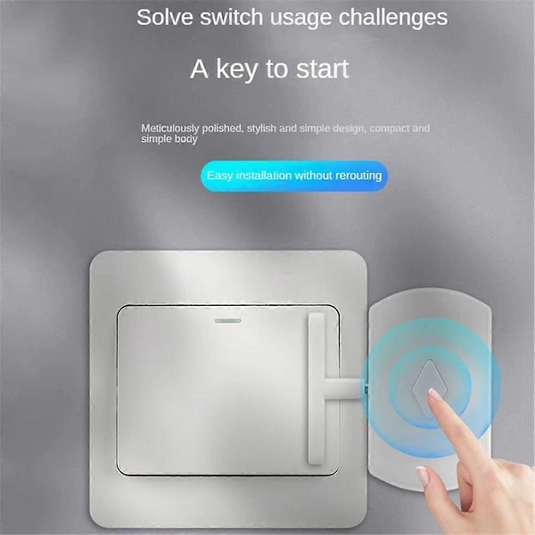 Ny Trådløs Lysknap Fjernbetjeningsknap WRemote Knap Lazy Lights Off Finger Robot Genopladelig Lang Standby