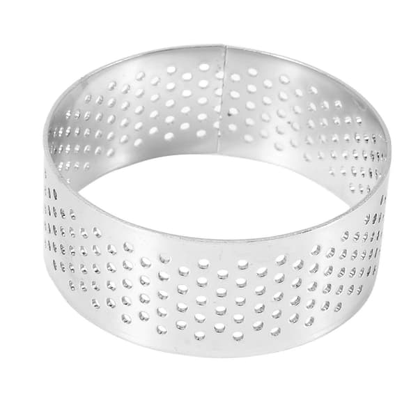 10-pakning 5 cm tertering i rustfritt stål, varmebestandig perforert kakemoussering, rund ring til baking