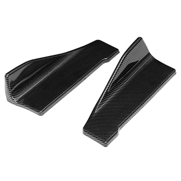 35cm Kolfiber För Bil Universal Sidokjol/Bakre Stötfångare Läpp Splitter Winglet Förkläden