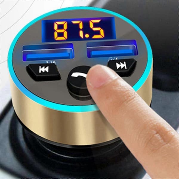 FM Transmitter Stereo Bil MP3 Afspiller 3.1A Hurtig Opladning Dobbelt USB Oplader Bil Bluetooth 5.0 Håndfrit Sæt FM Modulator A