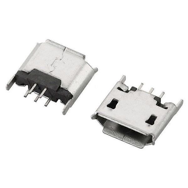 10 st Micro USB Typ B 180 Grader DIP 5Pin Hona PCB Lödhylsanslutning