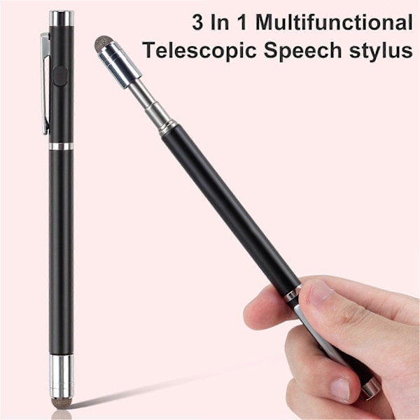 Qinhai Stylus Pen Hög Känslighet Hög Precision Slitstark Grepp Bekväm Mångsidig Dold Teleskopisk Stång Metall Universal Stylus Touch Scr