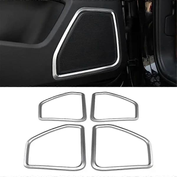 For 2015-2021 Sølv ABS Dørhøyttaler Horn Ring Ramme Deksel Trim