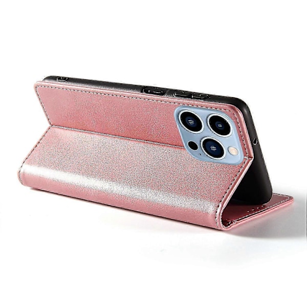 För iPhone 16 Pro Skal Läder Telefonskydd Stark Magnetisk Korthållare s20241212513 Style F