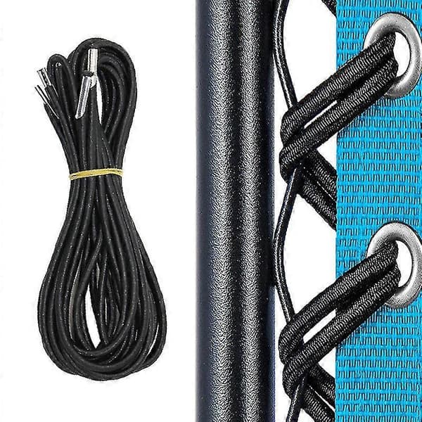 4 stk. Elastisk snor, stabil for tyngdekraftsnøytrale hvilestoler/solsenger til hagen Black