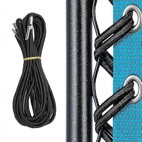 4 stk. elastisk snor, stabil til tyngdekraftsløse liggestole til haven Black