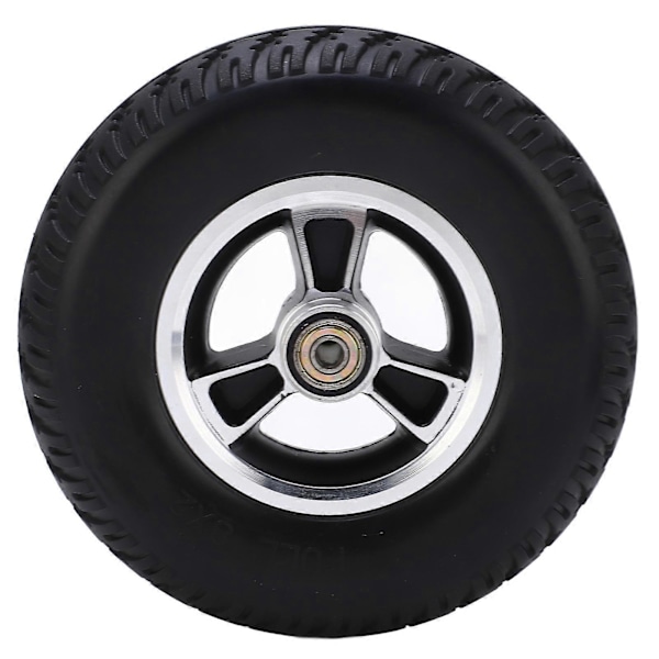 Kørestols hjul udskiftning Solid PU Forstærket Aluminium Legering Nav Walker Tilbehør 193mm