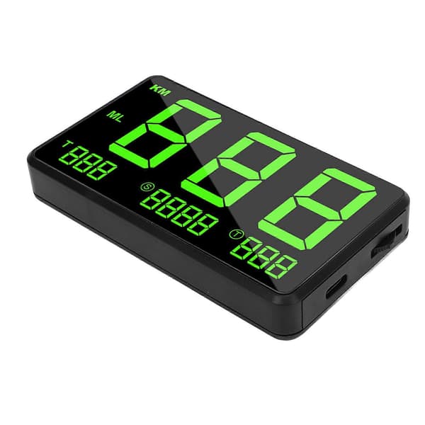 Universal Digital Bil HUD Display Grønt Lys GPS Speedometer med Hastighedstræthedskørselsadvarsel