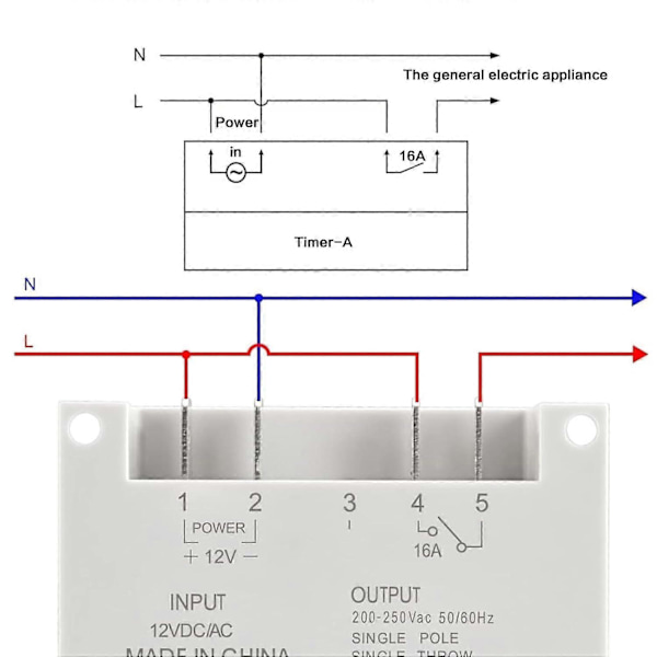 12V-programmerare, CN101A DC 12V Digital Programmerbar Timer Tidsbrytare med LCD för varmvattenberedare i hemmet