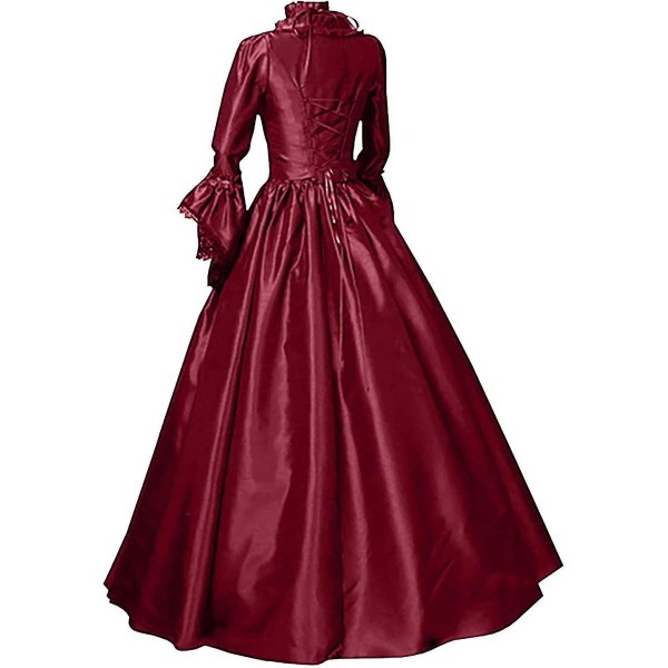 Snabb leverans Noble Klänningar Damklänning Plus Size Medeltida Balklänningar Eleganta kostymer för kvinnor viktoriansk klänning med klockbotten ärm