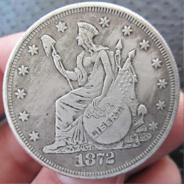 Gamle Morgan amerikanske dollar 1872 minnemynt samleobjekt valutapresstøping