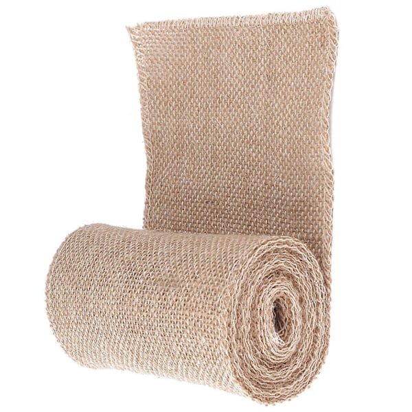 Jute Hessian stof rulle til dekoration, til fremstilling af julepynt (bredde: 15cm)