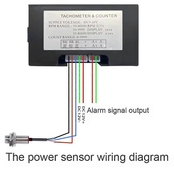 -TC01 Digital Tachometer Høj-Nøjagtighed LED Digital Motor Hastighedsmåler med Hall Sensor Motor Hastighedsdetektor