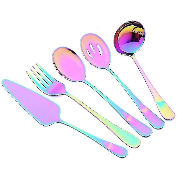 5 stk. Køkken Rustfrit Stål Bestiksæt Multicolor