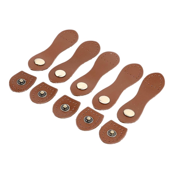 5 Set Läderspännen Mjuka Slitstarka DIY Sömnad Läderflikförslutning för Handväskor Axelväskor Plånböcker Ljusbrunt Antik Mässing Tillbehör