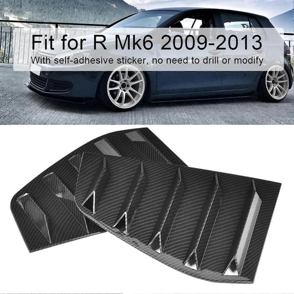 Par Sidofönster Ventilationsgaller Trim Bilmodifiering Passar R Mk6 2009-2013 Kolfiberstil