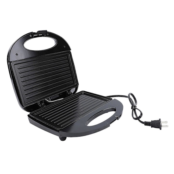 750W Grill Frokostmaskin Dobbeltsidig Oppvarming Nonstick Elektrisk Bake Maker for Biff Sandwich Brød