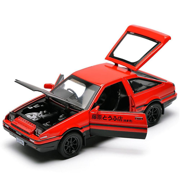 Ae86 bilmodell av metall gjuten superbil pojke red-black