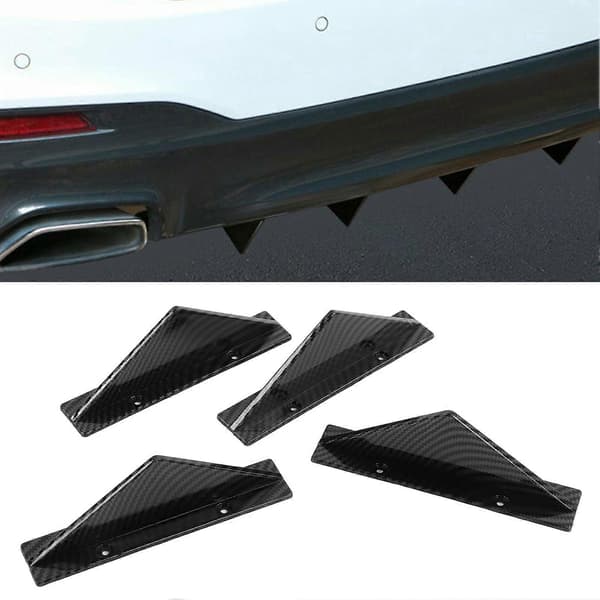 Universal Bakre Stötfångare Läpp Diffuser Kit Svart Bakre Stötfångare Spoiler Bil Modifierad Styling Tillbehör