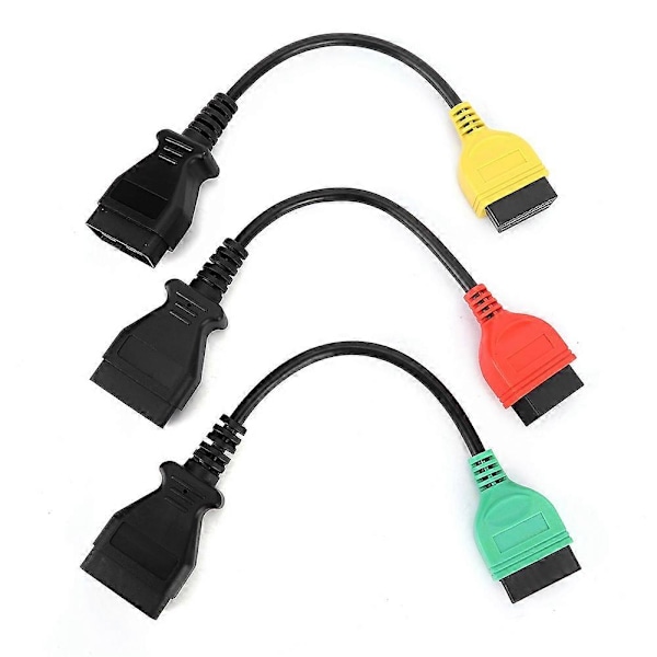 3 kpl Liitäntäkaapeli Ecu Scan -adapterit Liitin Sopii Fiat Käytännöllinen lisävaruste