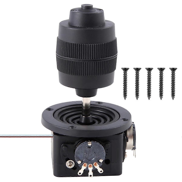 4-Axis D400B-M2 5K Joystick Potentiometer Rocker Hall Joystick Dimensionell Resistans 5k Förseglad med Knappbrytare