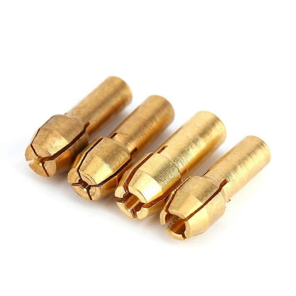 Heta 4st Roterande Multiverktyg 1/1.6/2.35/3.2MM Mässingshylsor Adapter Mutter Kit Set Roterande Verktyg Passar