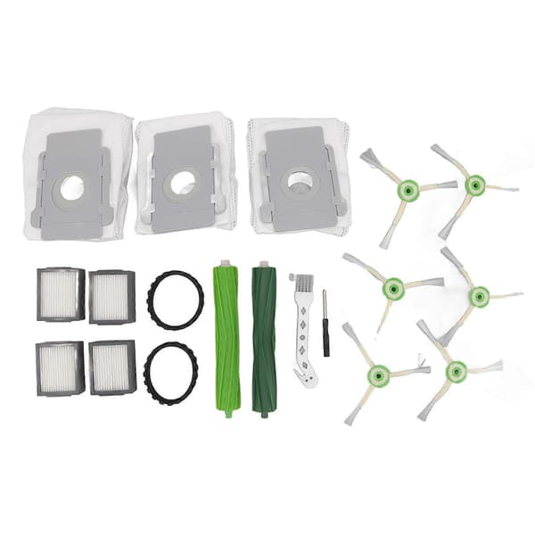 Robotstøvsuger Deler Hovedsidebørster Støvpose Filter Dekktilbehør for Roomba I7 I6 I8 I3 Plus E5 E7