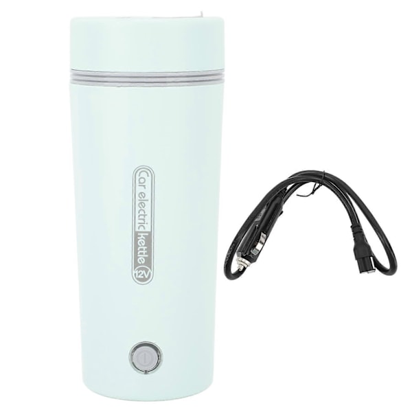 Elkedel Hurtig Opvarmning Intelligent Kontrol Anti Tør Kogning Beskyttelse 350ml Bærbar Isolering Varmekop til Bilrejser Lysegrøn 12V 80W