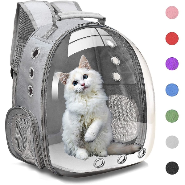 Pet Cat Hund Ryggsäck Stora valp bärväskor Space Capsule grey