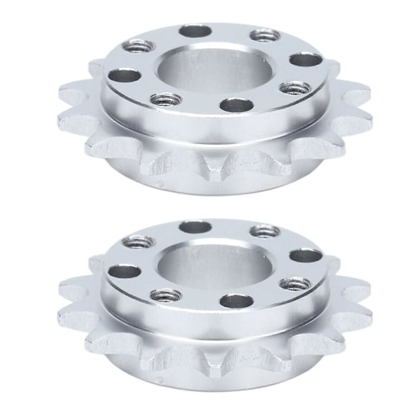 2 stk. tannhjul i aluminium med anodisk oksidasjon for robotmaskineri 8 mm 14 tenner