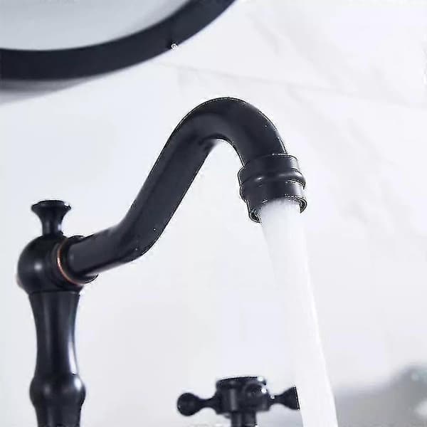 Luksuriøse Moderne 8 Tommers Messing 3-Hulls Servantbatterier Baderomsbatterier Kraner black