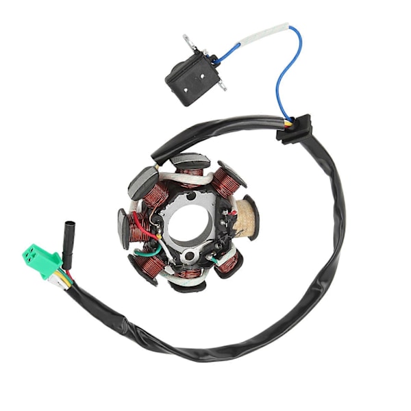 Magneto Stator 8 Spole 5 Trådar Högtemperatur Koppartråd Magneto Svänghjul Avdragare Passar För GY6 50CC 60CC 80CC 139QMB