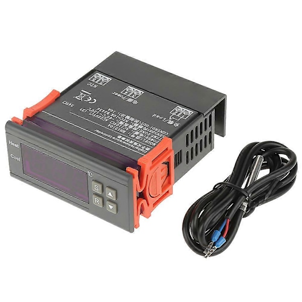 MH1210A Mini Digital LED Termostat Temperaturkontroller med Sensorprob (DC12V)
