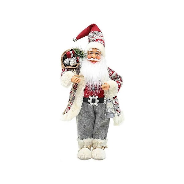 Joulupukki Figuriinit Joulupukki Nukke Seisova Joulupukki Figuriini Laukulla 45 cm Joulukoriste Joulupukki