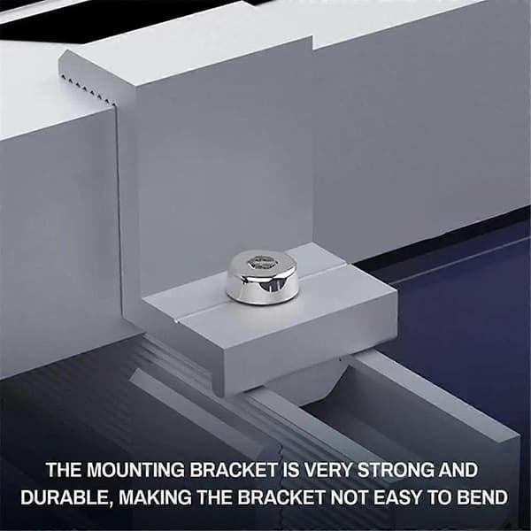 10 st Solcellsfäste Aluminiumlegering Klämma för Solcellsmodul Solpanel Monteringsställ Tillbehör PV Klämma A