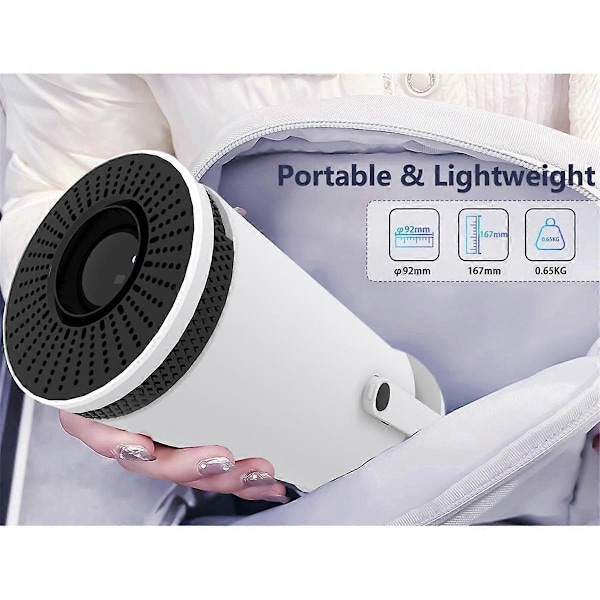 Portabel Ultra HD Smart HY300 Projektor Utländsk Android 5G Hem Multifunktionsprojektor med EU-kontakt