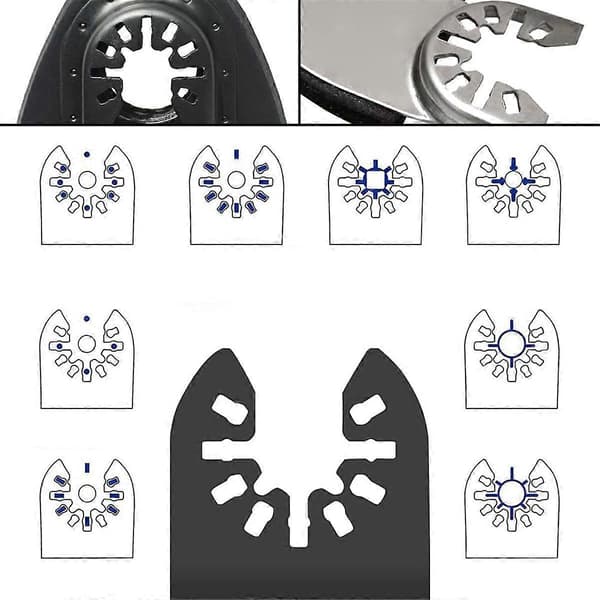 156 Delars Oscillationsverktyg Slipplattsats, 3 St Triangulära Slipplattor och 3 St Fingerslipplattor, 150 St Sandpapper