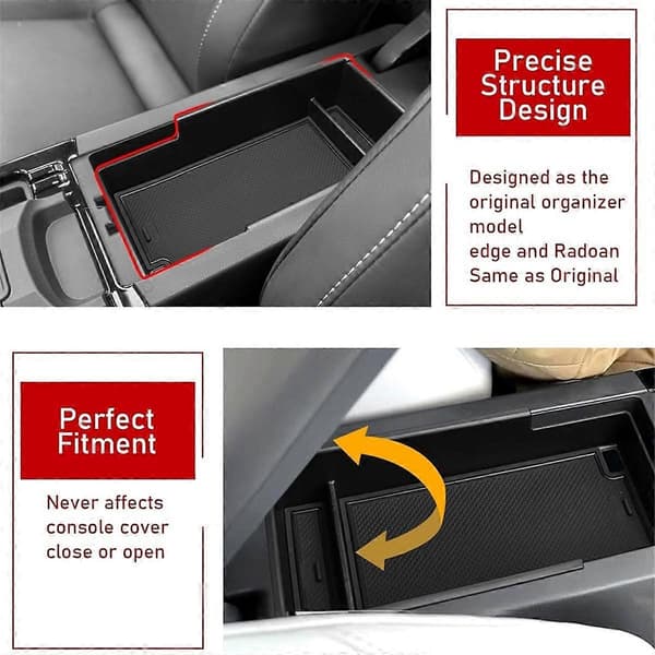 Midtkonsoll Organizer for Prius 60 2023 2024 Armlene Oppbevaringsboks Innlegg Skuff Tilbehør